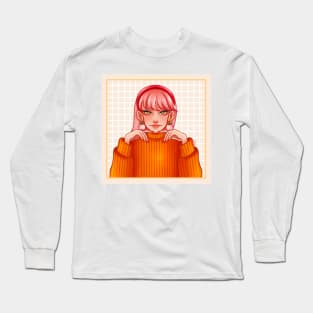 Pink and Orange Long Sleeve T-Shirt